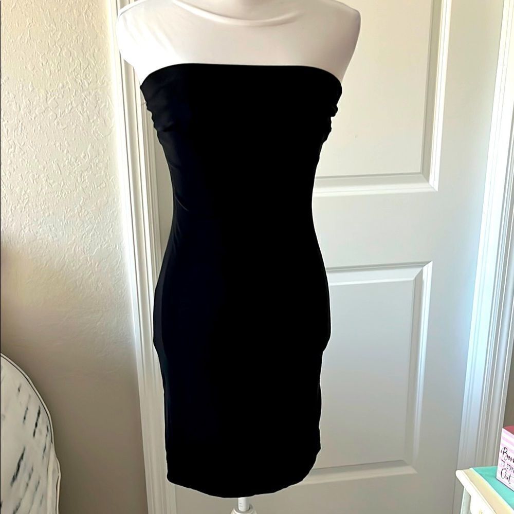 Timing  Bodycon Elegant Black Strapless Dress Little Black Dress Made in USA 🇺🇸